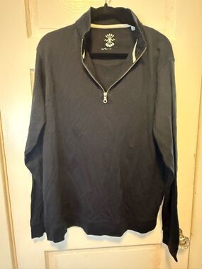 Nautica Men's Navy Quarter-Zip Pullover Sweater